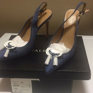 Talbot indigo Blue 4” slingback heels